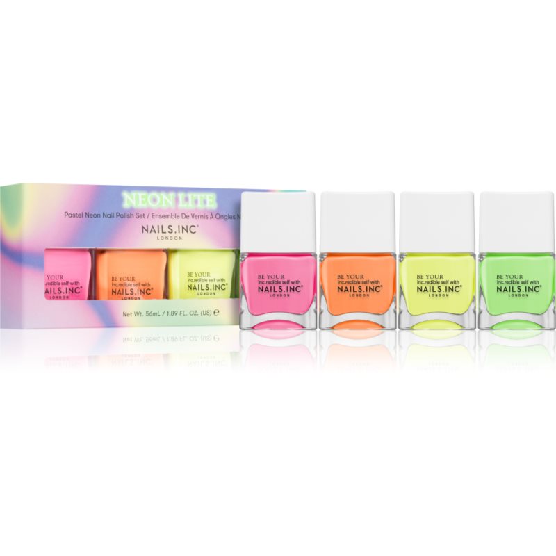 Nails Inc. Neon Lite Nail Polish Set Set Di Smalti Per Unghie