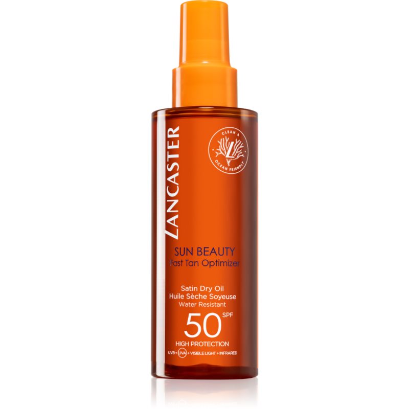 Lancaster Sun Beauty Satin Dry Oil Olio Abbronzante Secco In Spray Spf 50 I 150 Ml