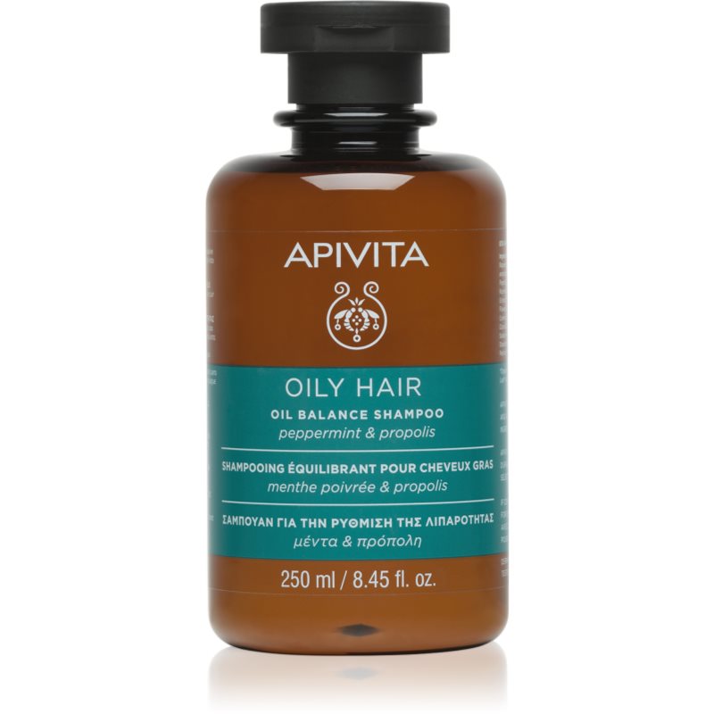Apivita Oily Hair Oil Balance Shampoo Shampoo Di Pulizia Profonda Per Cuoi Capelluti Grassi Per Capelli Più Forti E Luminosi 250 Ml
