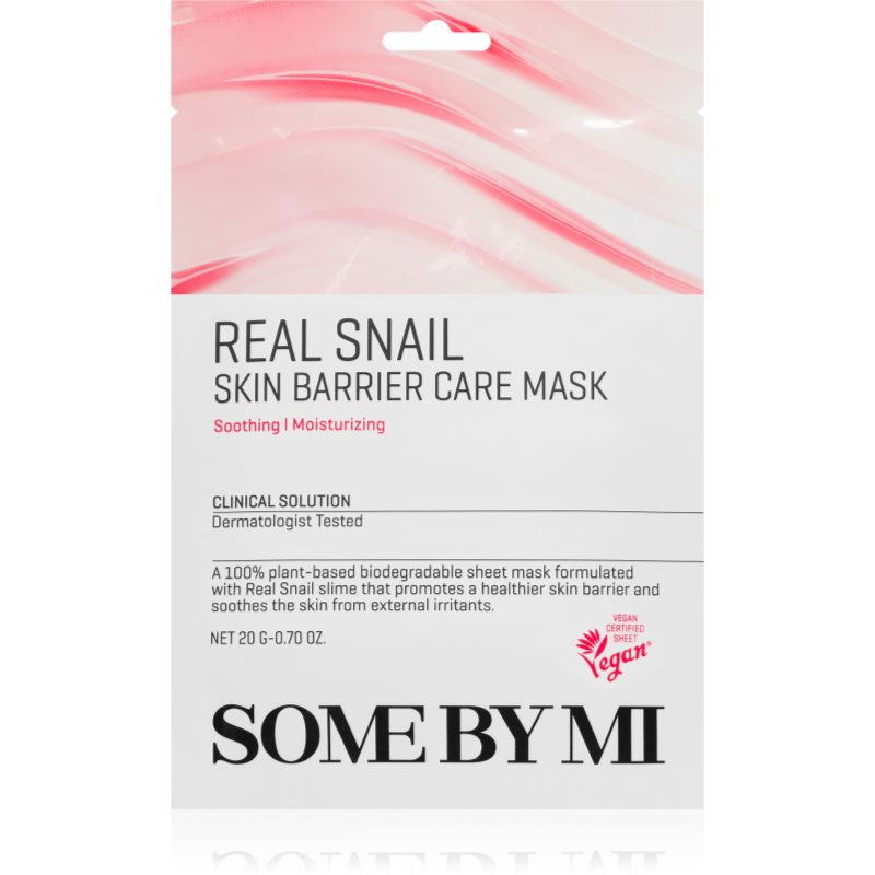 Some By Mi Clinical Solution Snail Skin Barrier Care Mask Maschera In Tessuto Rinforzante Per La Rigenerazione Della Pelle 20 G