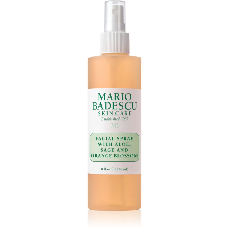 Mario Badescu Facial Spray With Aloe, Sage And Orange Blossom Spray Viso Energizzante Idratante 236 Ml