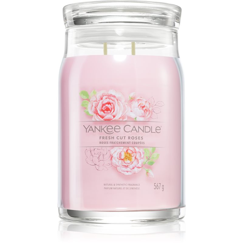 Yankee Candle Fresh Cut Roses Candela Profumata Signature 567 G