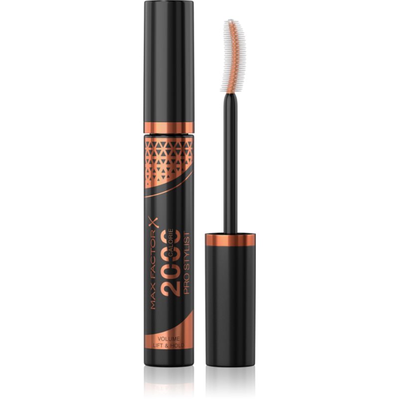 Max Factor 2000 Calorie Pro Stylist Mascara Per Ciglia Curve E Voluminose Colore Black Brown 9 Ml