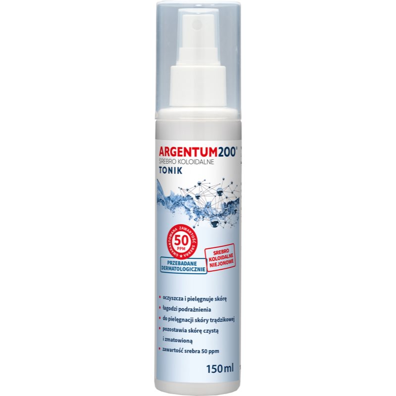 Aura Herbals Argentum 200 Collodial Silver 50 Ppm Lozione Tonica Detergente Con Argento Colloidale 150 Ml