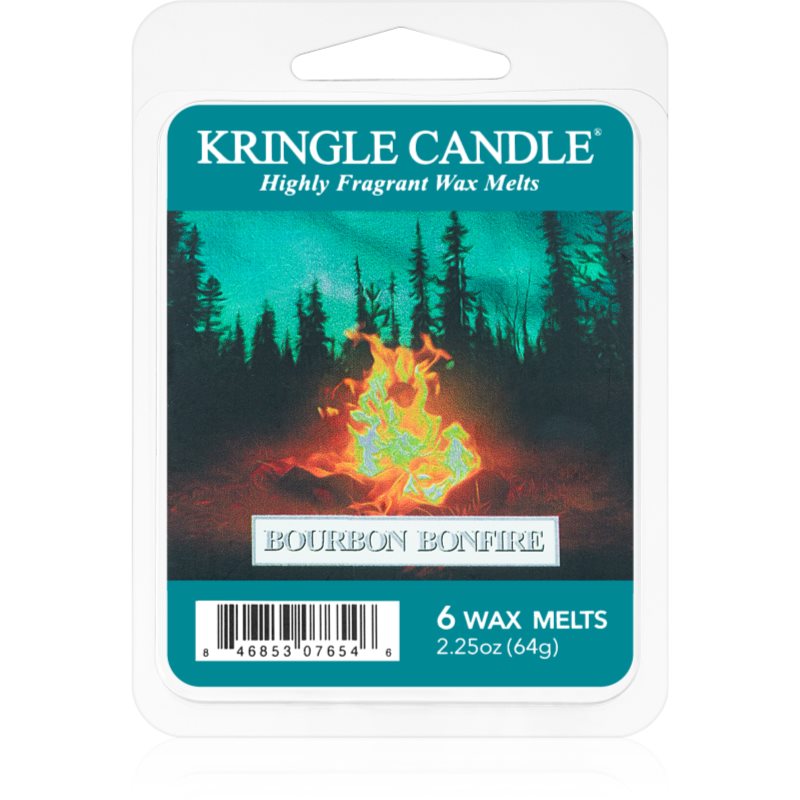 Kringle Candle Bourbon Bonfire Cera Per Lampada Aromatica 64 G