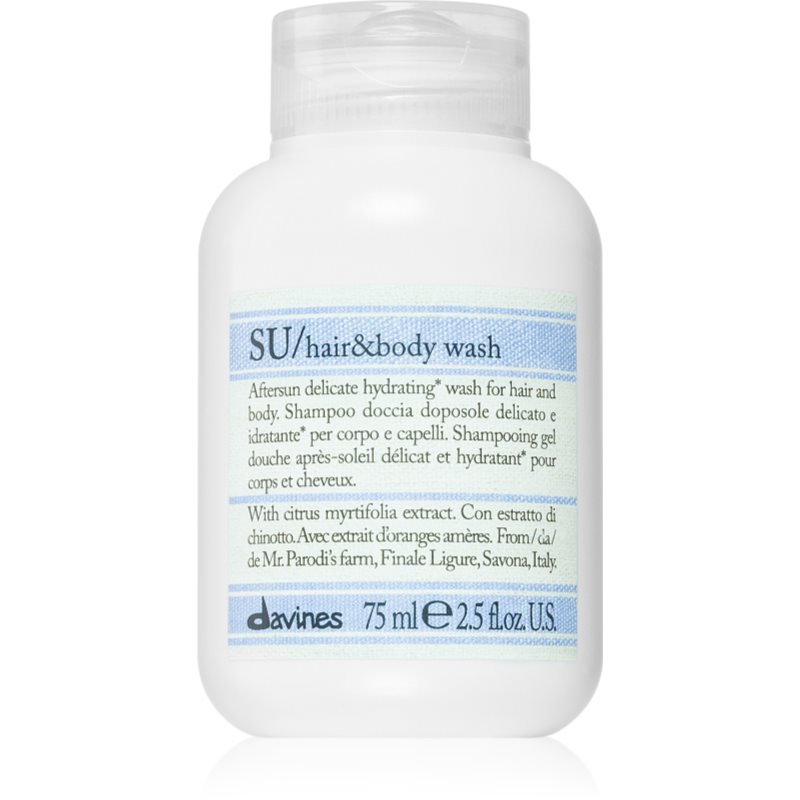 Davines Su Hair&Body Wash Gel Doccia E Shampoo 2 In 1 75 Ml