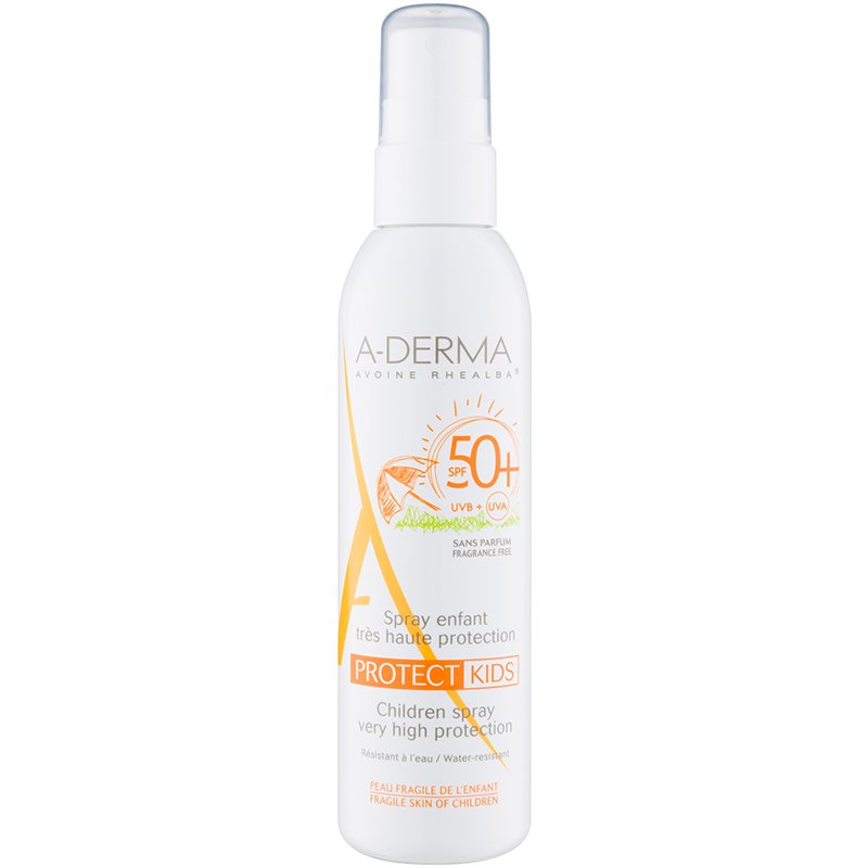 A-Derma Protect Kids Latte Abbronzante Protettivo In Spray Spf 50+ Per Bambini 200 Ml