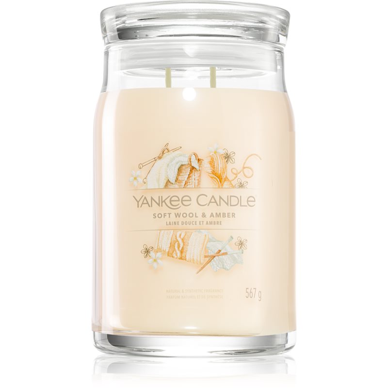 Yankee Candle Soft Wool & Amber Candela Profumata 567 G