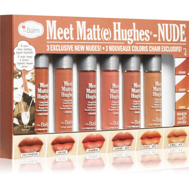 Thebalm Meet Matt(E) Hughes Mini Kit Set Di Rossetto Liquido