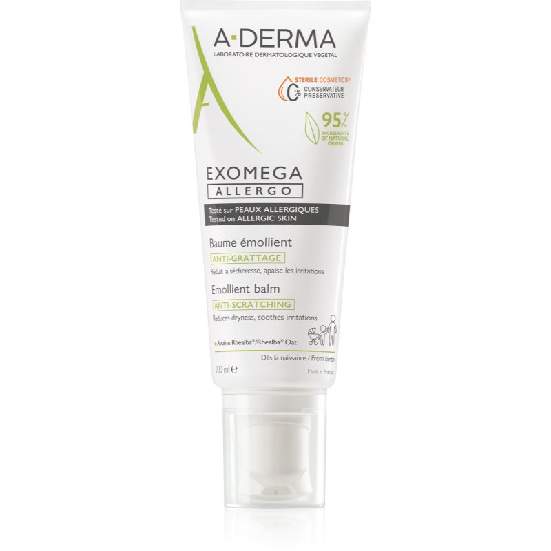 A-Derma Exomega Allergo Crema Idratante Per Rinforzare Le Barriere Protettive Per Pelli Sensibili E Atopiche 200 Ml