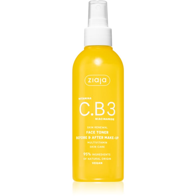 Ziaja Vitamin C.B3 Niacinamide Lozione Tonica Detergente Viso In Spray 190 Ml