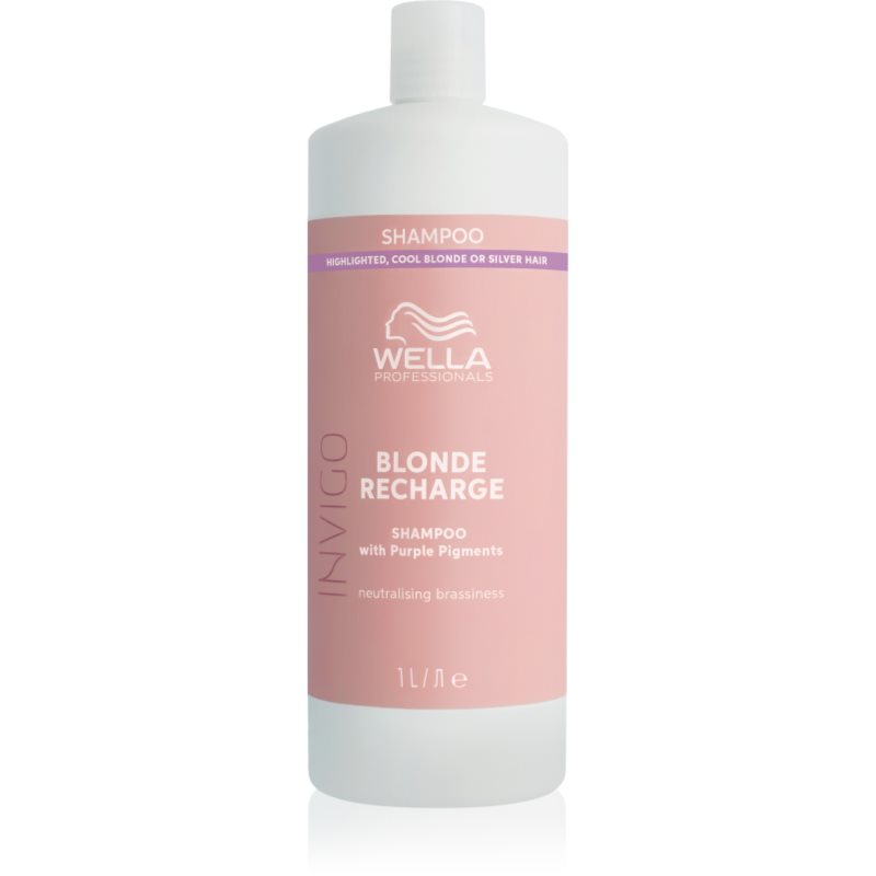 Wella Professionals Invigo Blonde Recharge Shampoo Per Capelli Biondi Neutralizzante Per Toni Gialli 1000 Ml