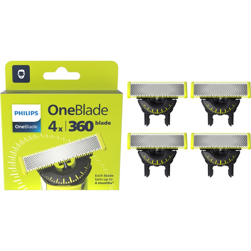 Philips Oneblade 360 Qp440/50 Lame Di Ricambio For Philips Oneblade 4 Pz