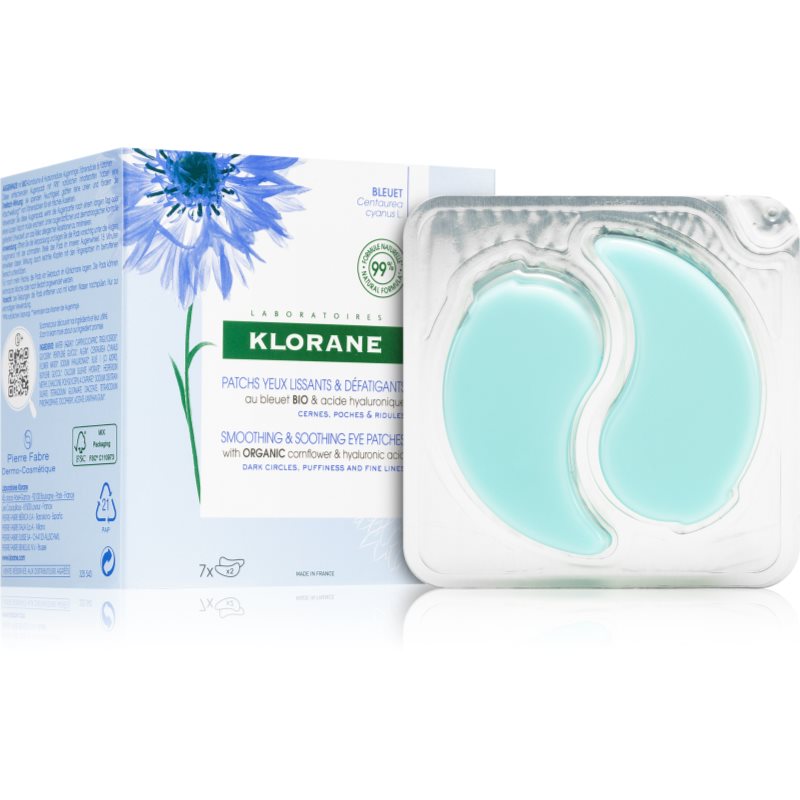 Klorane Cornflower Organic Maschera Illuminante Per Il Contorno Occhi 7X2 Pz