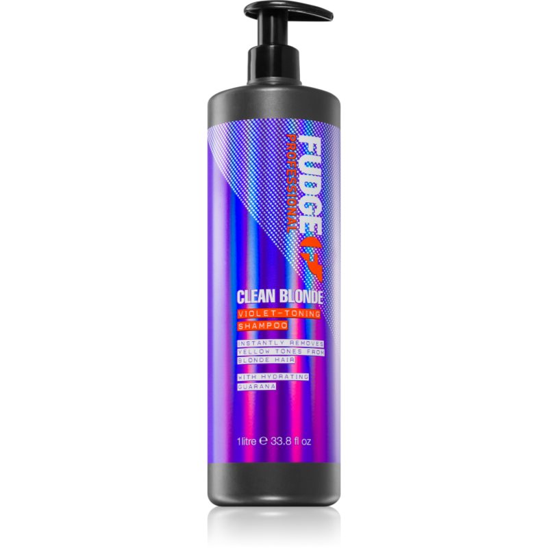 Fudge Care Clean Blonde Shampoo Tonificante Viola Per Capelli Biondi 1000 Ml