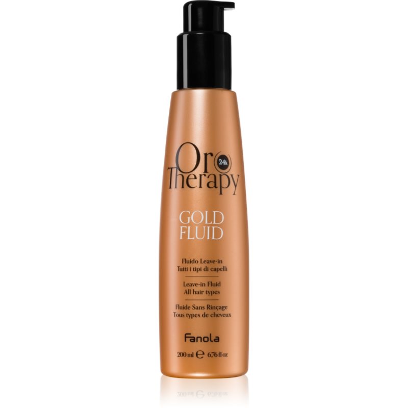 Fanola Oro Therapy Gold Fluid Latte Per Capelli Con Oro A 24 Carati 200 Ml