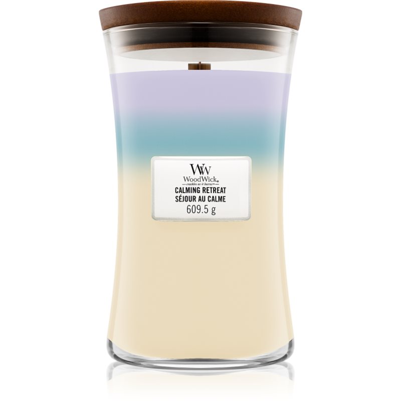 Woodwick Trilogy Calming Retreat Candela Profumata Con Stoppino In Legno 609.5 G