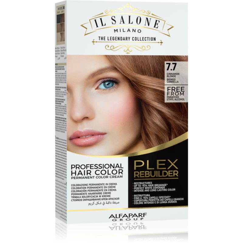 Alfaparf Milano Il Salone Milano Plex Rebuilder Tinta Permanente Per Capelli Colore 7.7 - Cinnamon Blonde 1 Pz
