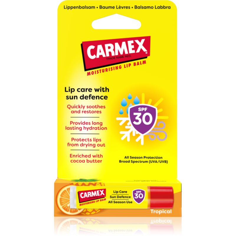 Carmex Tropical Sun Defense Balsamo Protettivo Labbra Spf 30 4,25 G