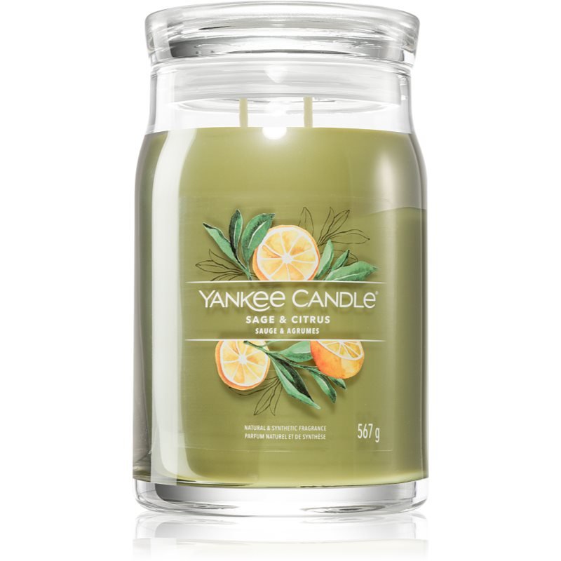 Yankee Candle Sage & Citrus Candela Profumata Signature 567 G