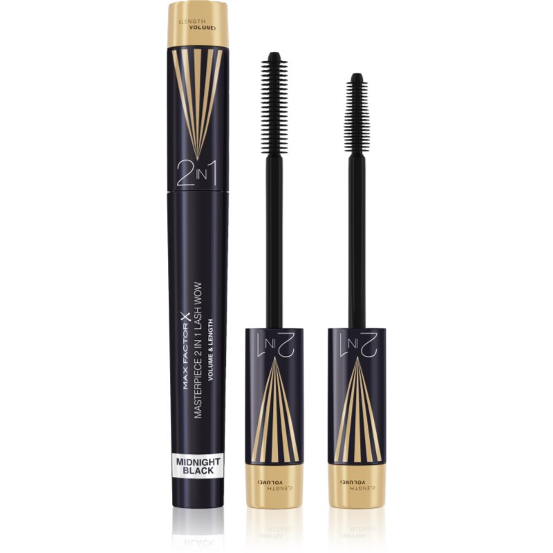 Max Factor Masterpiece Lash Wow Mascara Per Ciglia Curve E Voluminose 2 In 1 Colore Midnight Black 7 Ml