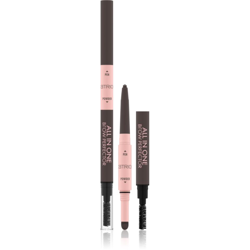 Catrice All In One Matita Per Sopracciglia A Doppia Punta Colore 030 Dark Brown 0,4 G