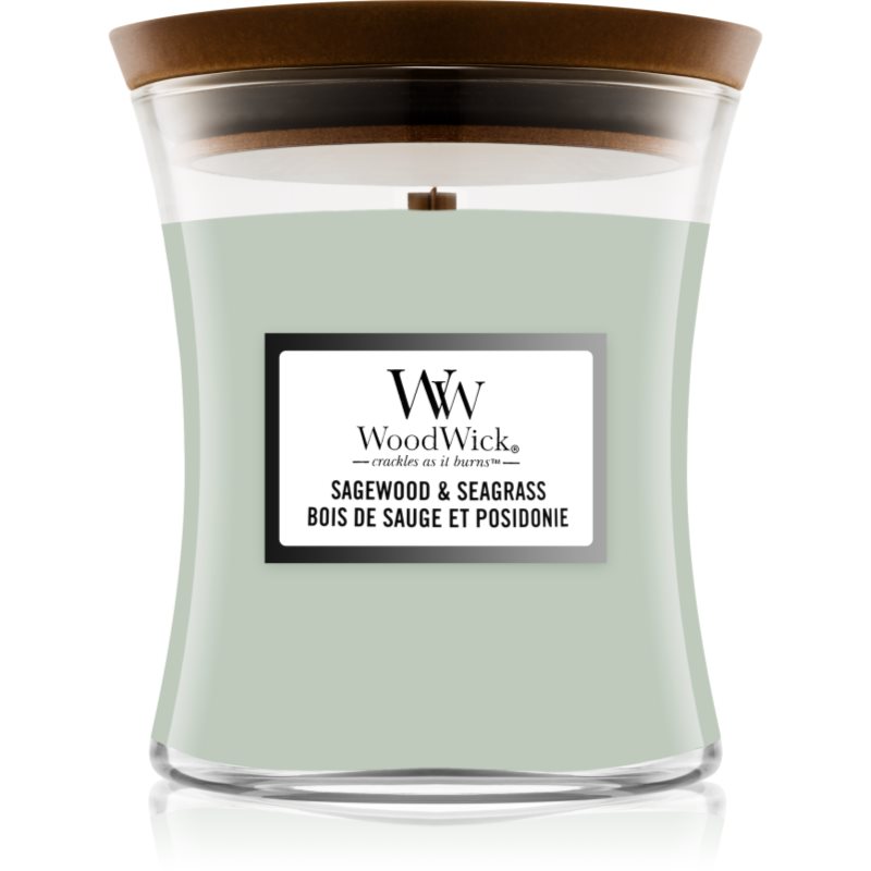 Woodwick Sagewood & Seagrass Candela Profumata 275 G
