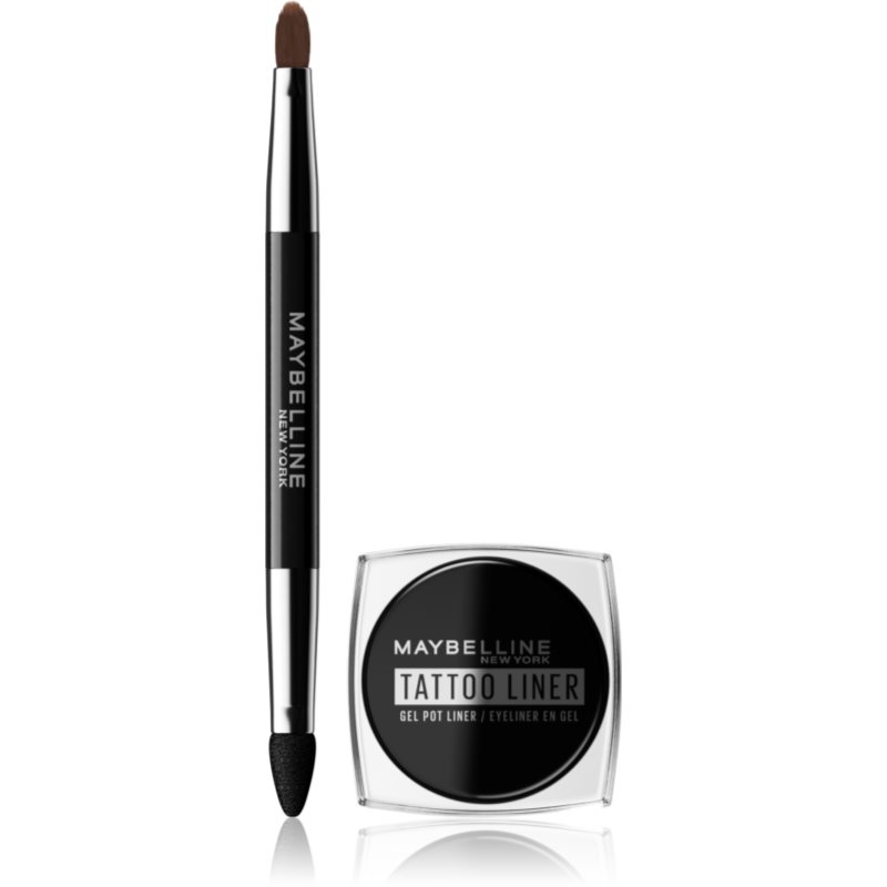 Maybelline New York Tattoo Liner Eyeliner Gel Lunga Tenuta Con Pennellino Colore 950 Blackest Black 3 G