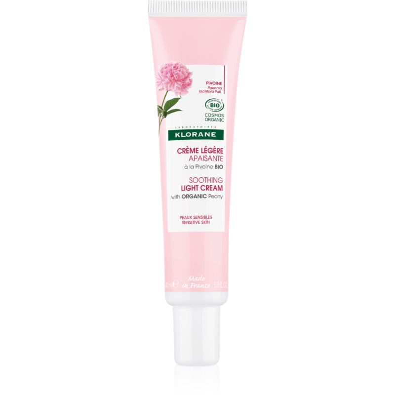 Klorane Peony Soothing Light Cream Crema Lenitiva Viso Per Pelli Sensibili 40 Ml