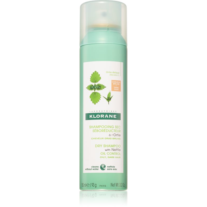 Klorane Nettle Shampoo Secco Per Capelli Grassi E Scuri 150 Ml