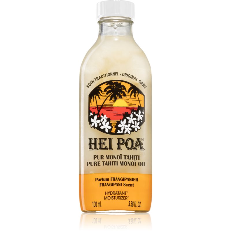 Hei Poa Pure Tahiti Monoï Oil Frangipani Olio Multifunzione Per Corpo E Capelli 100 Ml