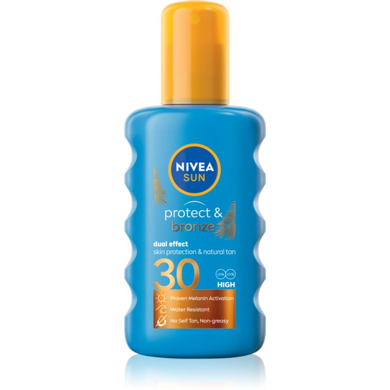 Nivea Sun Protect & Bronze Spray Abbronzante Intenso Spf 30 200 Ml