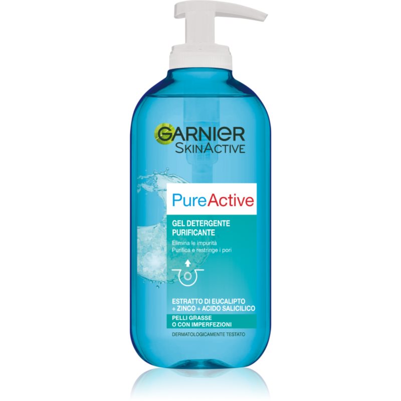 Garnier Skin Active Pure Active Gel Detergente Per Pelli Problematiche, Acne 200 Ml