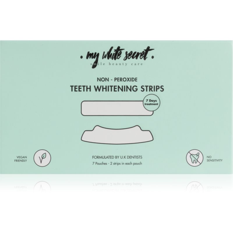 My White Secret Non - Peroxide Teeth Whitenings Strips Strisce Sbiancanti Per I Denti 7 Pz