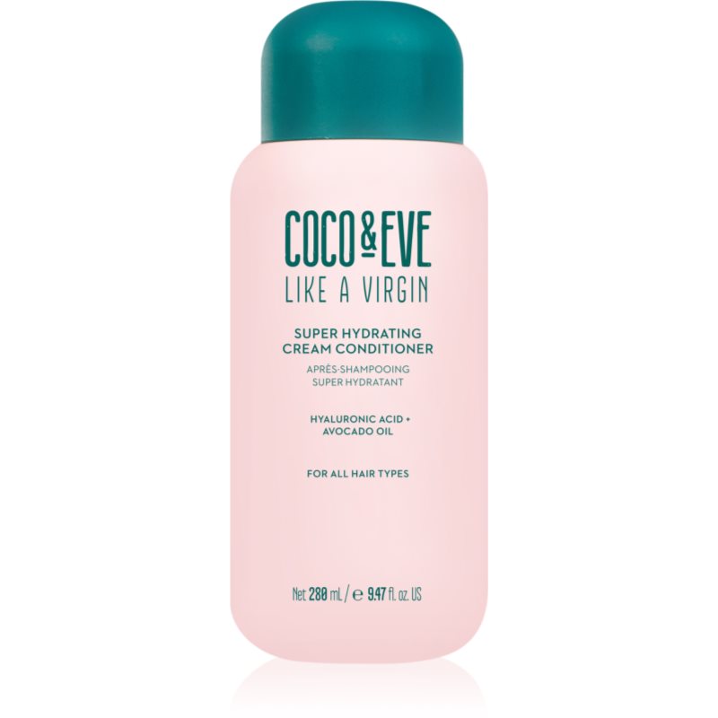 Coco & Eve Like A Virgin Super Hydrating Cream Conditioner Balsamo Idratante Per Capelli Brillanti E Morbidi 280 Ml