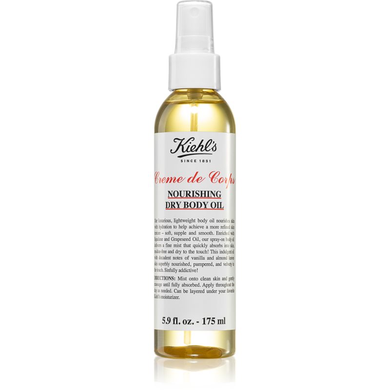 Kiehl'S Creme De Corps Nourishing Dry Body Oil Olio Secco Nutriente Per Il Corpo 175 Ml