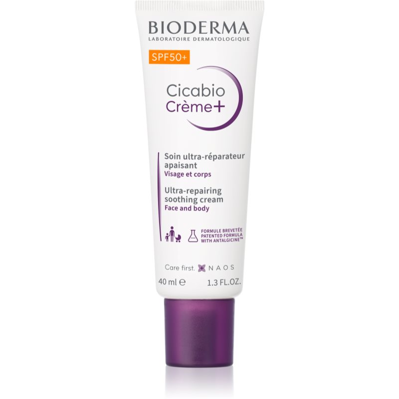Bioderma Cicabio Créme+ Spf 50+ Crema Per Il Viso Spf 50+ 40 Ml