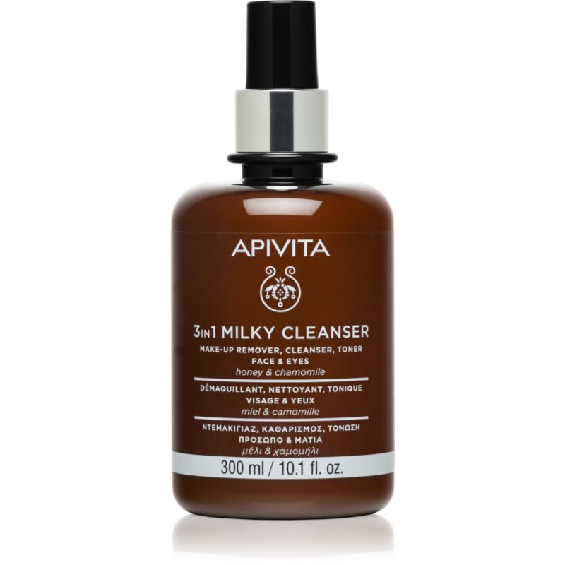 Apivita Cleansing Milk Face & Eyes Latte Detergente 3 In 1 Per Viso E Occhi 300 Ml