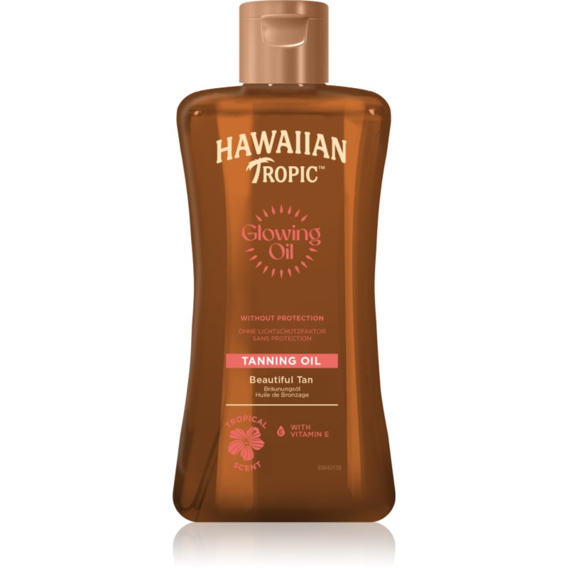 Hawaiian Tropic Glowing Oil Tanning Olio Corpo Per Prolungare La Durata Dell'Abbronzatura 200 Ml