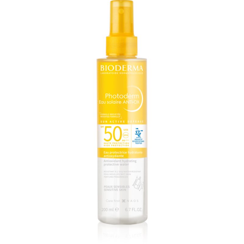 Bioderma Photoderm Eau Solaire Anti-Ox Spray Abbronzante Spf 50 200 Ml