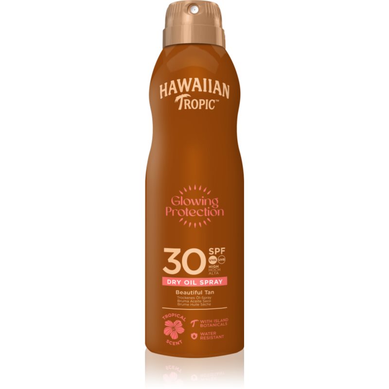 Hawaiian Tropic Glowing Protection Dry Oil Spray Olio Abbronzante Secco In Spray Spf 30 180 Ml