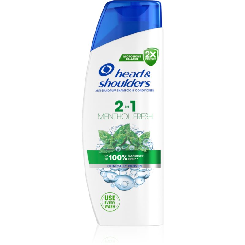 Head & Shoulders Menthol Fresh 2In1 Shampoo E Balsamo 2 In 1 Contro La Forfora 330 Ml