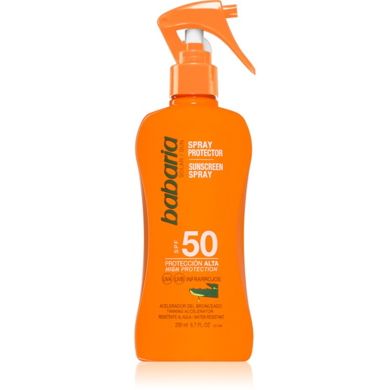 Babaria Sun Protective Spray Abbronzante Spf 50 Waterproof 200 Ml
