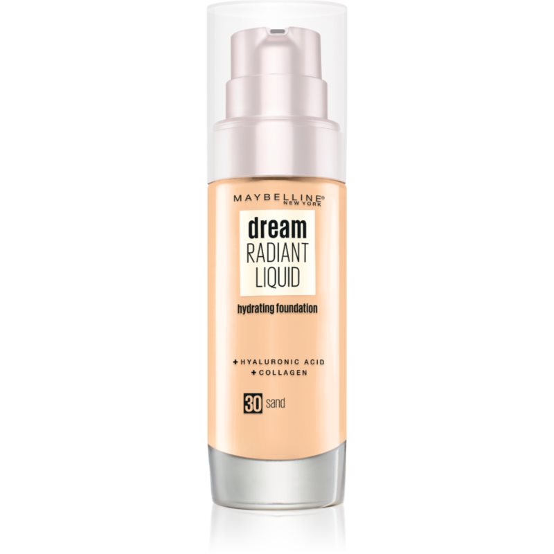 Maybelline New York Dream Radiant Liquid Fondotinta Liquido Illuminante Colore 30 Sand 30 Ml