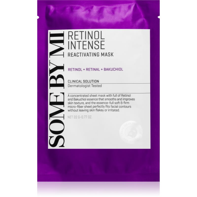 Some By Mi Retinol Intense Reactivating Mask Maschera Antirughe In Tessuto Per Pelli Mature 22 G