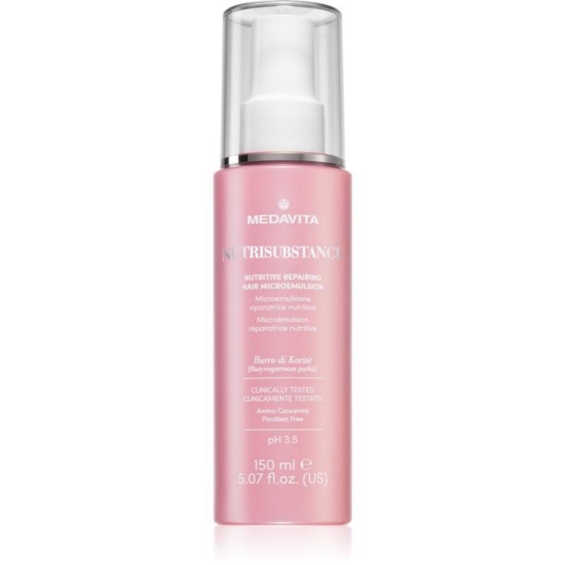 Medavita Nutrisubstance Nutritive Repairing Hair Microemulsion Emulsione Nutriente Effetto Rigenerante 150 Ml