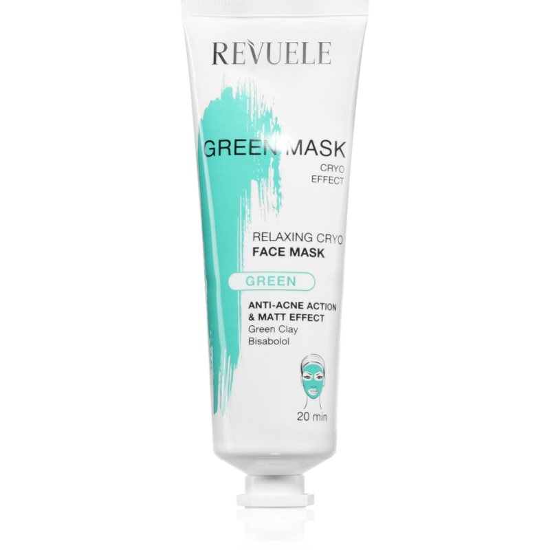 Revuele Green Mask Cryo Effect Maschera Detergente Opacizzante Contro Le Imperfezioni Della Pelle 80 Ml