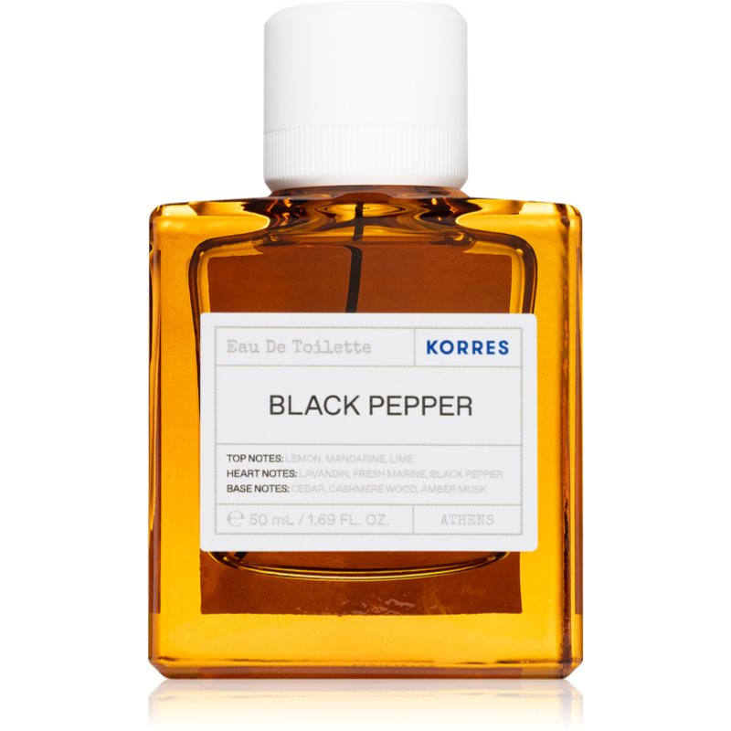 Korres Black Pepper Eau De Toilette Per Uomo 50 Ml