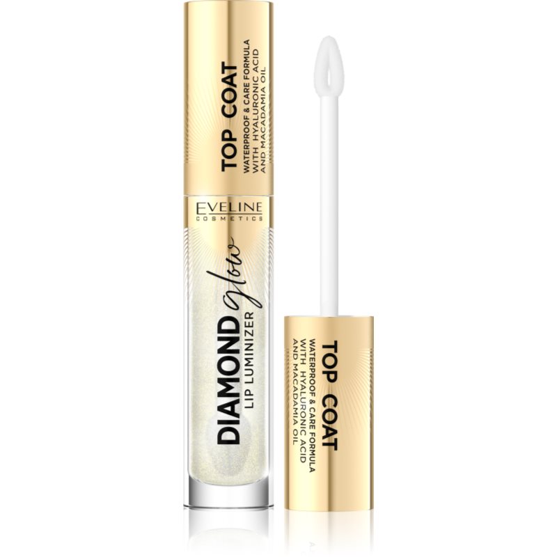Eveline Cosmetics Diamond Glow Lucidalabbra Brillante Con Acido Ialuronico Colore 12 Top Coat 4,5 Ml