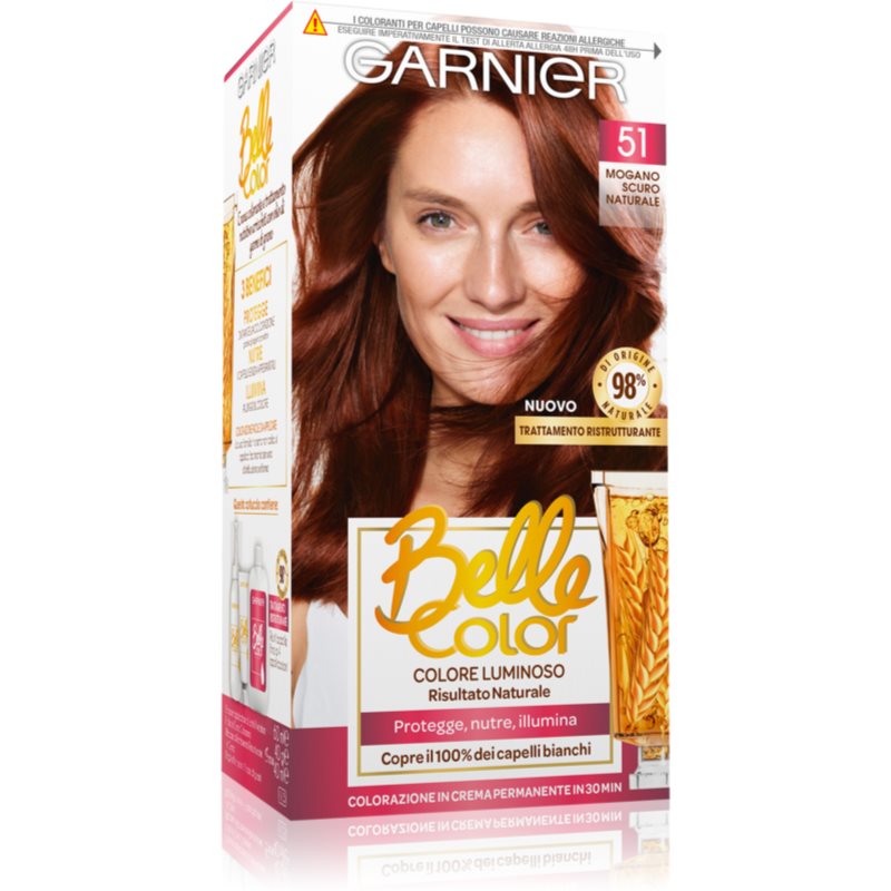 Garnier Belle Color Belle Color Tinta Permanente Per Capelli Colore Mogano Scuro Naturale 1 Pz